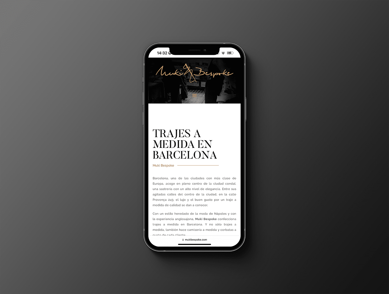 Muki Bespoke iPhone mockup
