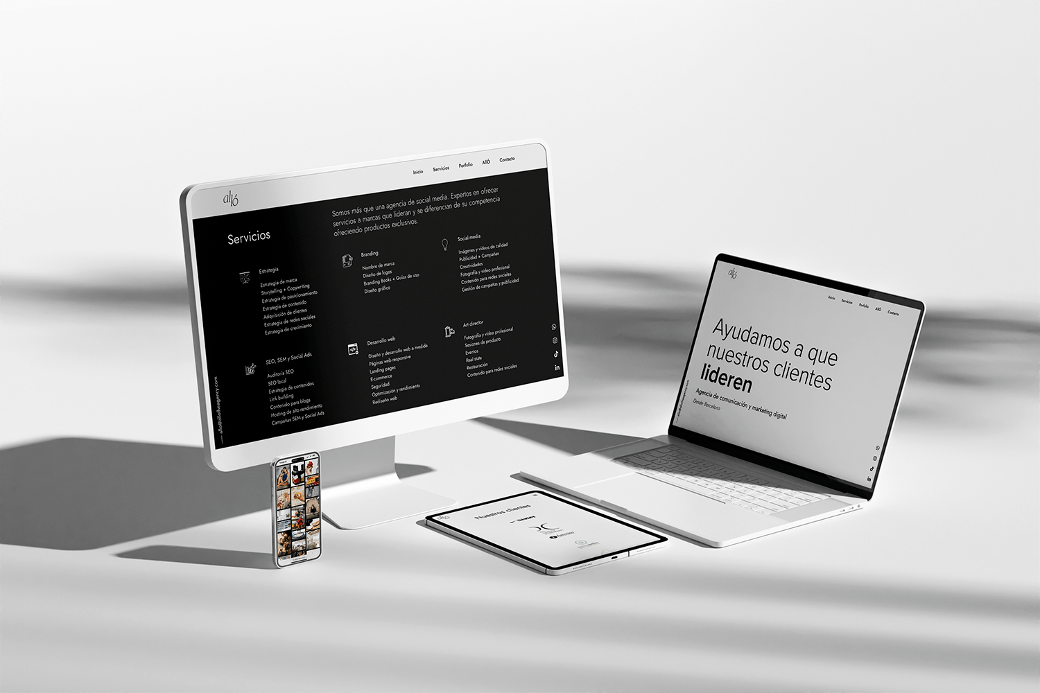 Allo the agency multi device mockup