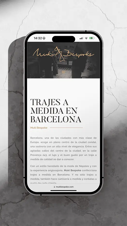 Diseño Web para Mukibespoke