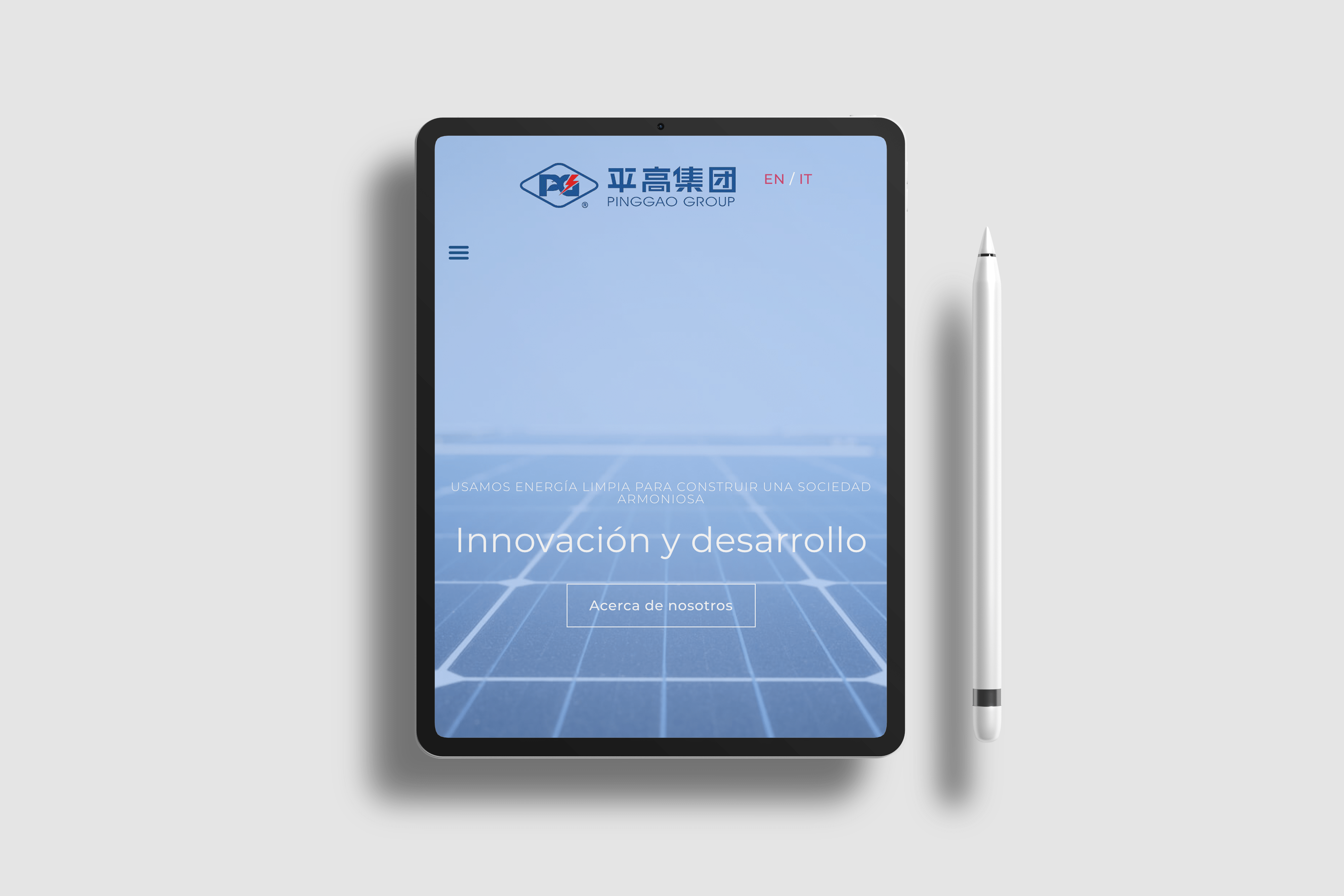 Pinggao iPad mockup